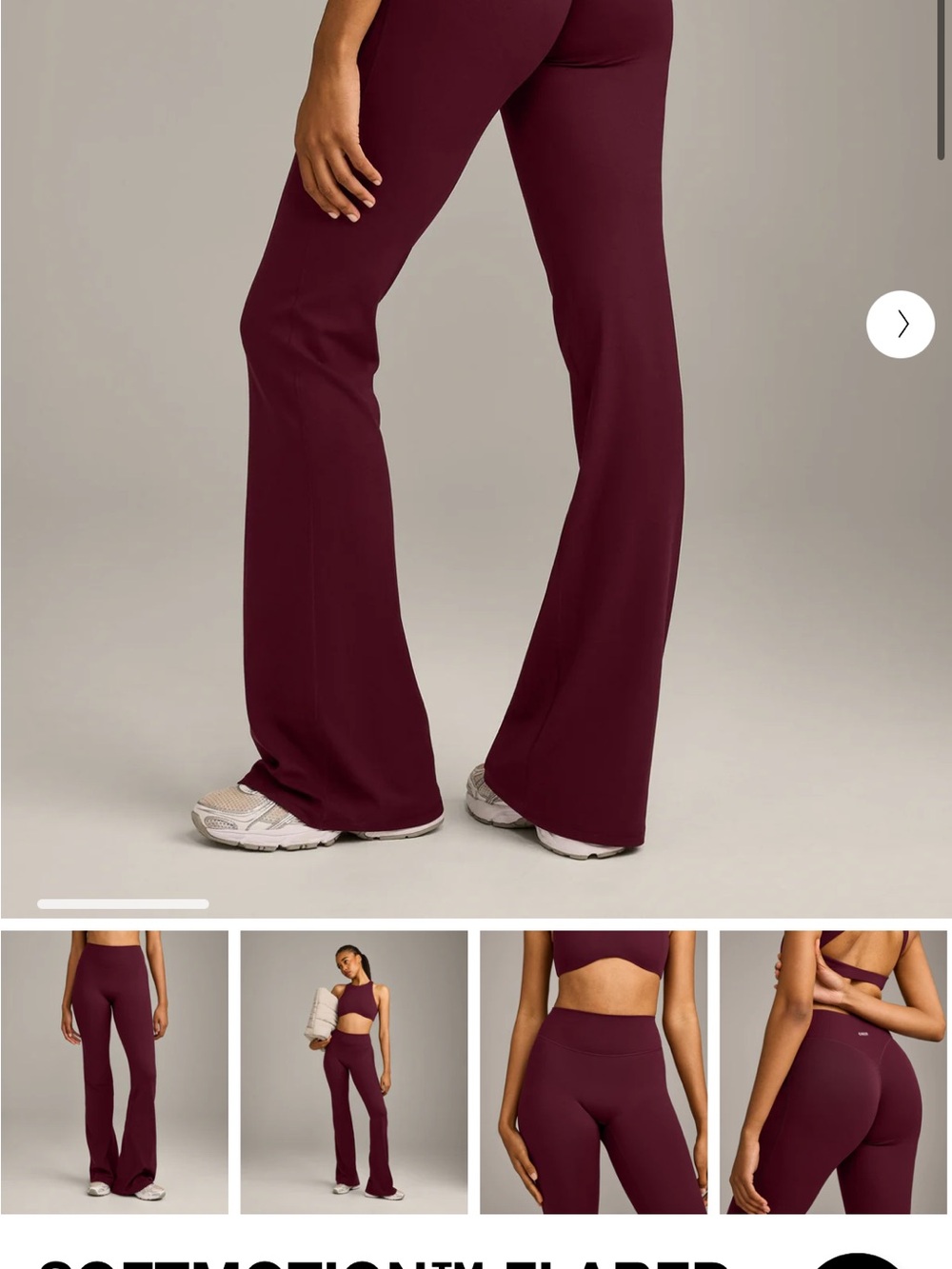 Oner active soft motion Flared Pants in cherry laquer purple lenght regular